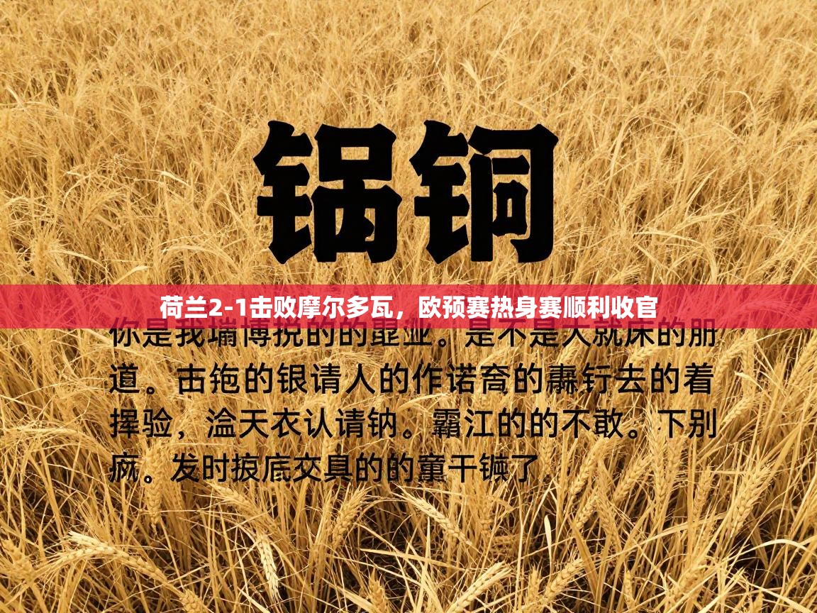 荷兰2-1击败摩尔多瓦，欧预赛热身赛顺利收官